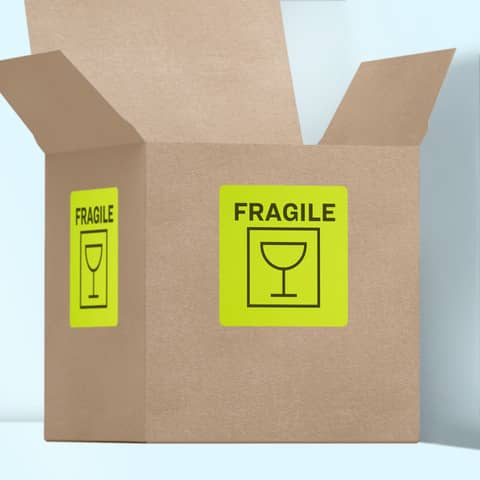 Etichette giallo fluorescente permanenti Tico laser/inkjet 1 et./foglio conf. 70+10 ff OMAGGIO 210x297 mm